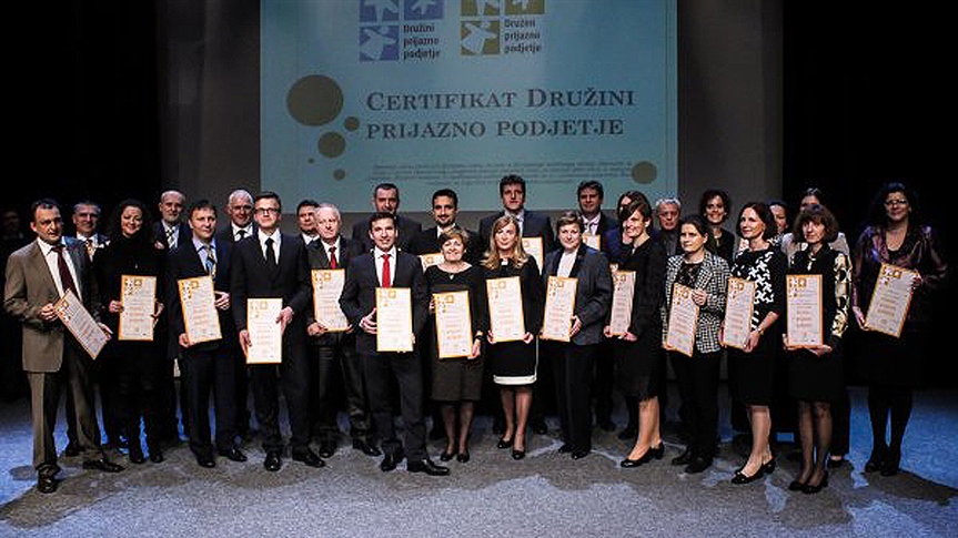 Družba GEN prejela osnovi certifikat Družini prijazno podjetje